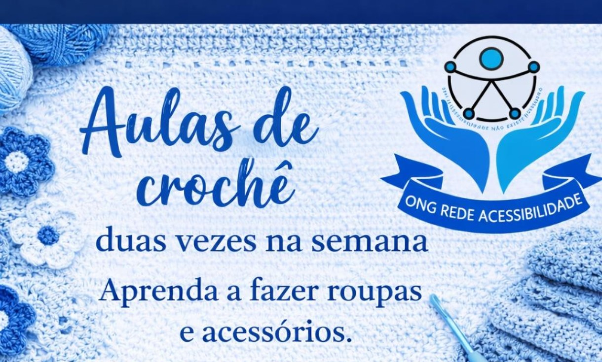 Aulas de crochê para ajudar a ONG